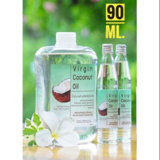 ขนาด 90 ml. ; น้ำมันมะพร้าวสกัดเย็น100%organic / Organic Vergin coconut oil / มาบเอื้อง