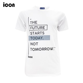 icon (ไอคอน) ลดล้างสต็อก  เสื้อยืดผู้ชาย คอกลม ลายสกรีน มีให้เลือก 3 สี T- Shirt ผลิตจากผ้าคอตตอน - IKT6034