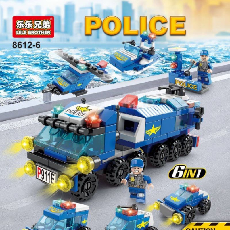 ตัวต่อเลโก้ Lago 6in1 เลโก้ ตัวต่อเลโก้ตัวต่อตัวต่อประกอบของเล่นเด็ก รถหน่วยสวาท สาวน้อยช่างฝัน ตำรว