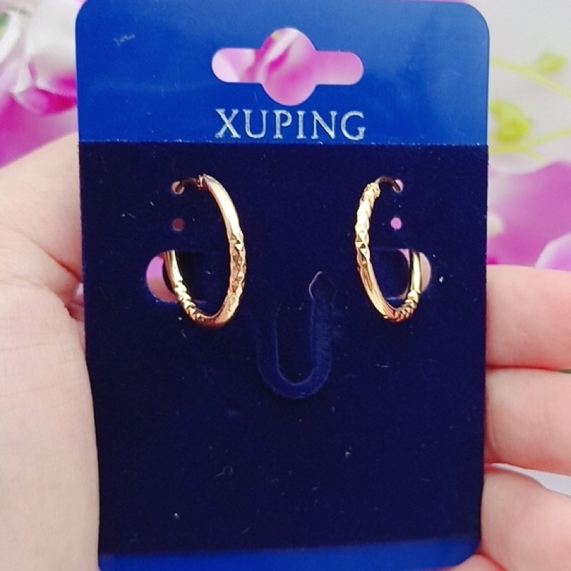 Xuping jewelry ต่างหูผู้หญิง ดาวชุบทอง+