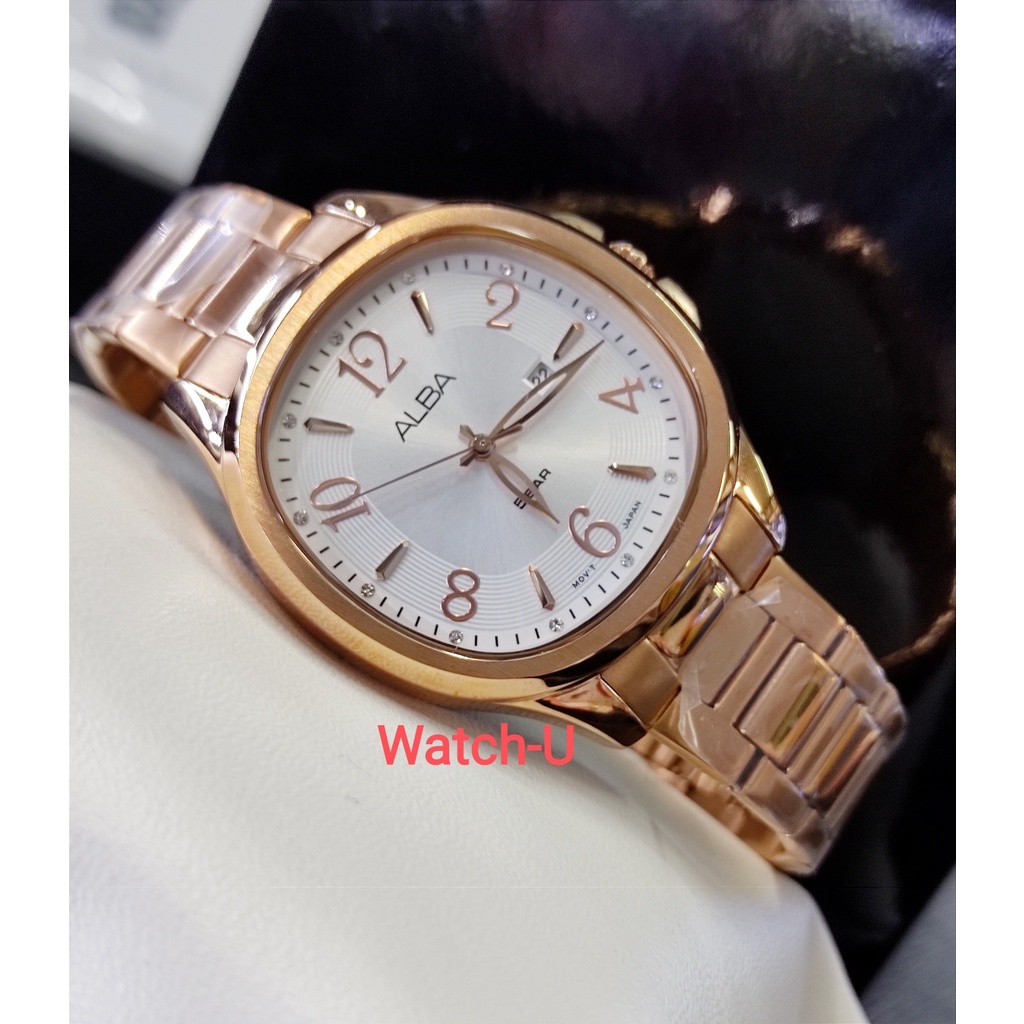 นาฬิกาข้อมือผู้หญิง Alba Pinkgold Swarovski รุ่น AH7X50X1 AH7X50X AH7X50 / AH7X46X1 AH7X46X AH7X46