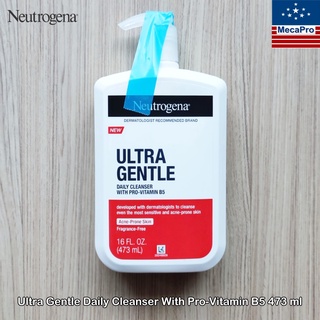 Neutrogena® Ultra Gentle Daily Cleanser with Pro-Vitamin B5, 473 ml นูโทรจีนา ครีนเซอร์ทำความสะอาดผิวหน้า ผิวบอบบาง