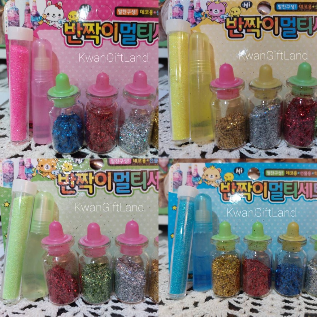 อุปกรณ์ ตกแต่ง DIY แบบ 12 ตลับ/1 ชุด จะใช้แต่ง ภาพ งานเรซิน กากเพชร แต่งเล็บ ศิลปะ (ราคาต่อ 1 ชุด)