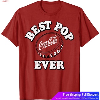 เสื้อยืดผ้าฝ้ายพิมพ์ลายแฟชั่น SKTT1 เสื้อยืดแขนสั้น Coca-Cola Best Pop Ever Retro Bottle Cap Graphic T-Shirt Short sleev