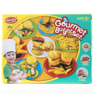 ProudNada Toys ของเล่นแป้งโดว์เบอร์เกอร์ Keylucker Gourmet Burger Set NO.KA4001B