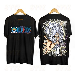 One Piece อะนิเมะเสื้อเชิ้ตลูฟี่ออกแบบการ์ตูนศิลปินถนนขนาดใหญ่คอกลมเสื้อ Bootleg )R.