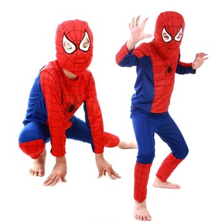 New Style Superhero Spiderbay Man Costume Cosplay Red Spiders Man Clothing Kids Cosplay Halloween Costumes For Children KIMo