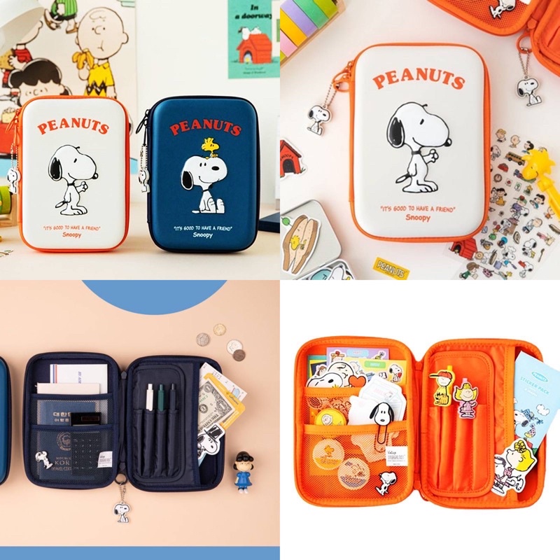 กล่องดินสอ กระเป๋าดินสอ Snoopy งานเกาหลี จุเครื่องเขียนได้ครบ