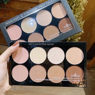 Odbo Highlight &amp; Contour Pro Palette OD138 ไฮไลท์ Highlighter คอนทัวว์