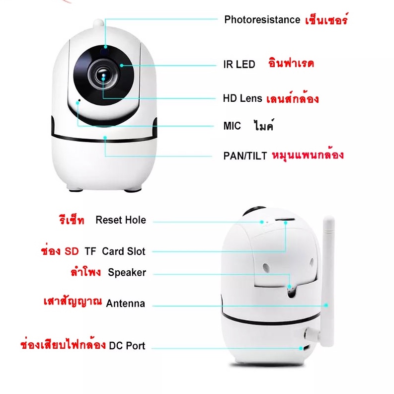 Hivison กล้องวงจรปิดไร้สาย ICAM365 5MP HD PTZ Wirless IP camera cctv กล้องรักษาความปลอดภัยในบ้าน อินฟาเรด ภาพชัดในที่มืด