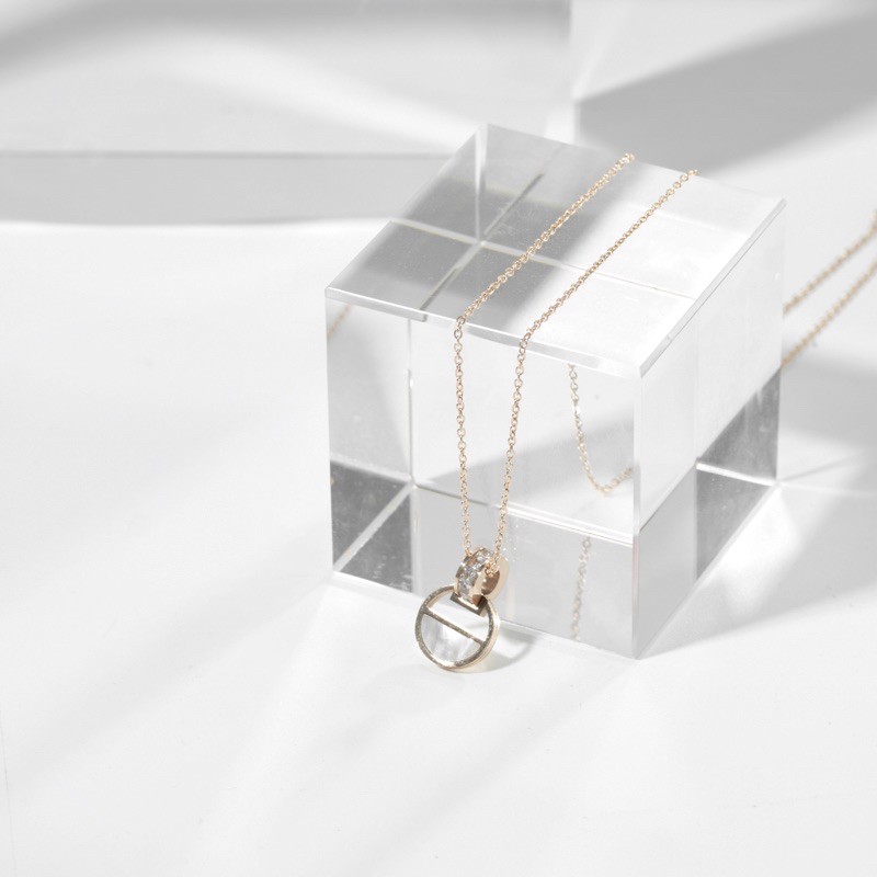 WISH030 - สร้อยคอเกรดพรีเมี่ยม ไม่ลอก ไม่ดำ ไม่แพ้ สีโรสโกล