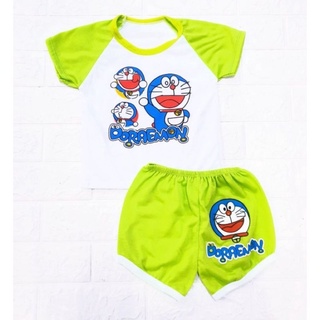 ชุดเด็ก เสื้อต่อไหล่คอกลม ลายการ์ตูน
