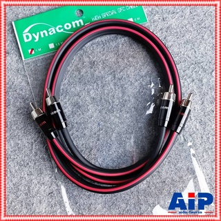 DYNACOM สายRCA4หัว ข้างละ2หัว 1M J2049-6 สายดำ หัวดำ สายแจ็คAVข้างละ2หัว 1เมตร สายสัญญาณสำเร็จรูป เอไอ-ไพศาล