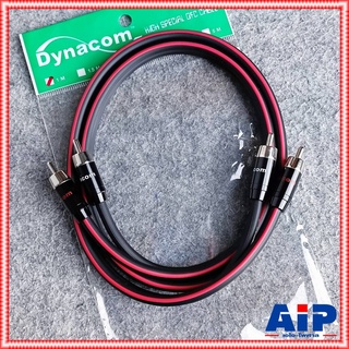 DYNACOM สายRCA4หัว ข้างละ2หัว 1M J2049-6 สายดำ หัวดำ สายแจ็คAVข้างละ2หัว 1เมตร สายสัญญาณสำเร็จรูป เอไอ-ไพศาล