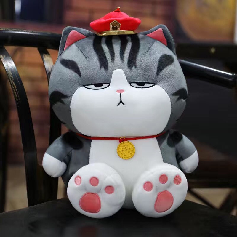 My Emperor Wanwan Sleeping Doll หมวกสีแดงตุ๊กตาแมวของฉันตุ๊กตาลีพิงหมอนประกันคุณภาพ สําหรับเด็กผู้หญิง ของขวัญสำหรับแฟน