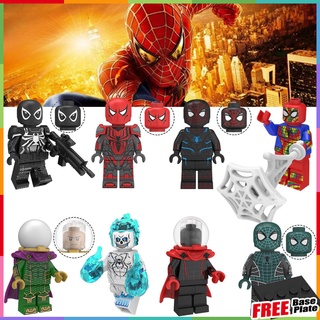 Spiderman Minifigures Agent Venom Ghost Spiderman Mysterio Quentin Beck Marvel ของเล่นของขวัญ Mini Figures KT1028