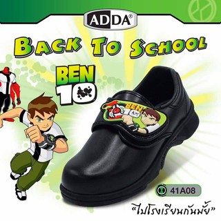 รองเท้านักเรียนชาย รองเท้าเด็กอนุบาล    รุ่น Adda  ลายการ์ตูนฮีโร่ เบนเท็น