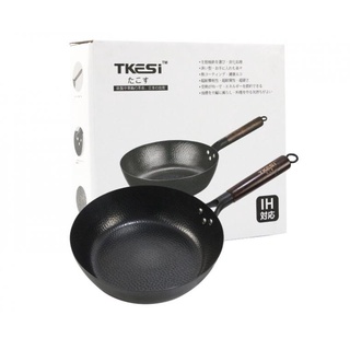 กระทะเหล็กญี่ปุ่น tkesi iron pan ตัวกระทะกระจายความร้อนให้ทั่วถึง