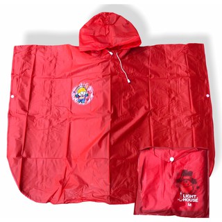เสื้อกันฝนแบบค้างคาว สีแดง JK-00870