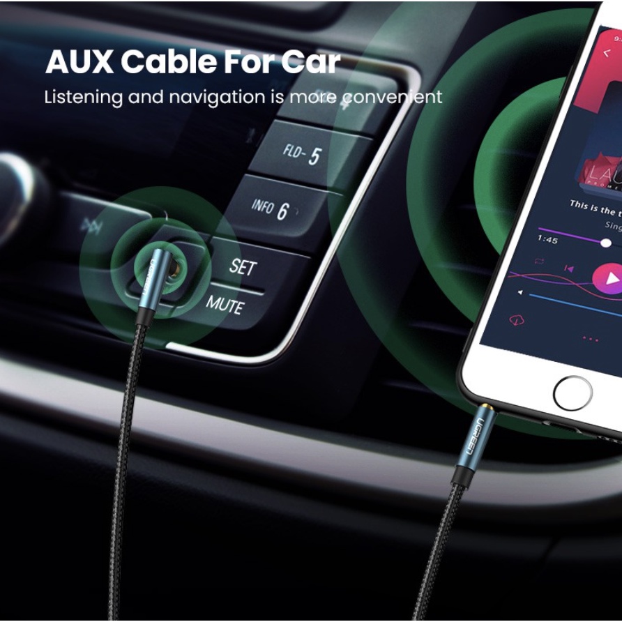 [ส่งไวจากไทย] UGREEN สาย AUX 3.5mm Male to Male Auxiliary Aux Stereo ส่งเร็วทันใจ