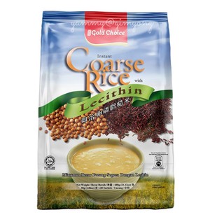 Gold Choice Instant Coarse Rice with Lecithin เครื่องดื่มธัญพืชข้าวซ้อมมือผสมเลซิทิน นำเข้าจากมาเลเซีย