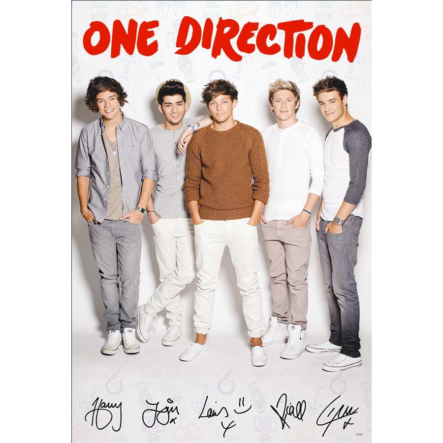 โปสเตอร์ วง ดนตรี One Direction วันไดเรกชัน โปสเตอร์ติดผนัง โปสเตอร์สวยๆ ภาพติดผนัง poster