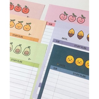 [พร้อมส่ง] กระดาษโน้ต Study planer A6