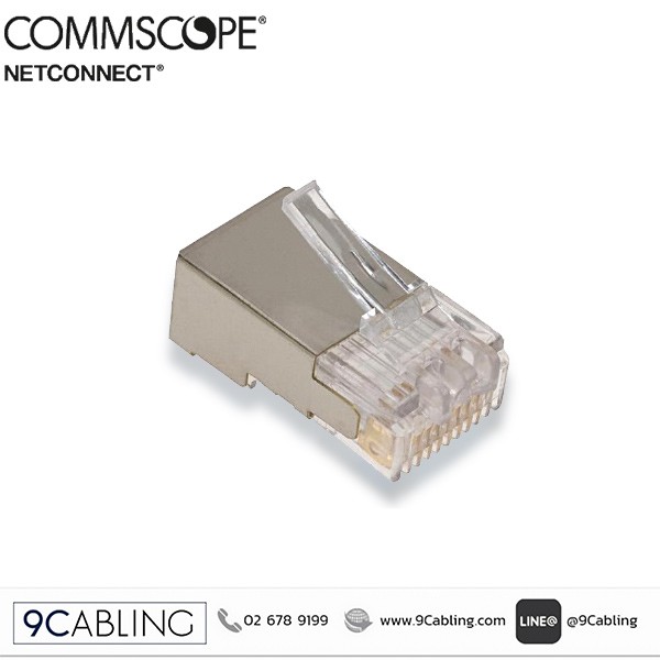 [พร้อมส่ง/NetConnect] : Commscope NetConnect 6-569530-3 - Shield RJ45 Modular Plug Cat5e (100 Pcs/Pk