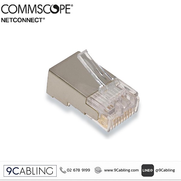 [พร้อมส่ง/NetConnect] : Commscope NetConnect 6-569530-3 - Shield RJ45 Modular Plug Cat5e (100 Pcs/Pk