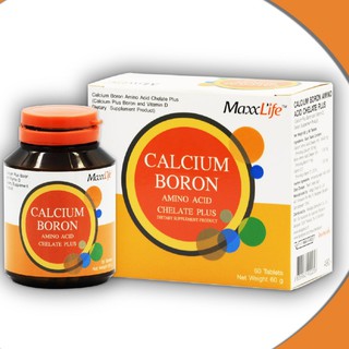 MaxxLife Calcium Boron Amino Acid Chelate Plus แคลเซียม โบรอน อะมิโน แอซิด คีเลต พลัส 60 เม็ด[12214]