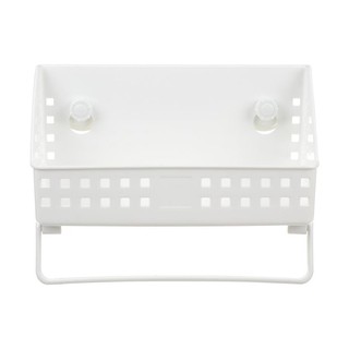 ตะกร้าแขวนติดผนังสูญญากาศ R1820 สีขาว ตะกร้าใส่ของในครัว PLASTIC BASKET WITH SUCTION CUP R1820 WHITE