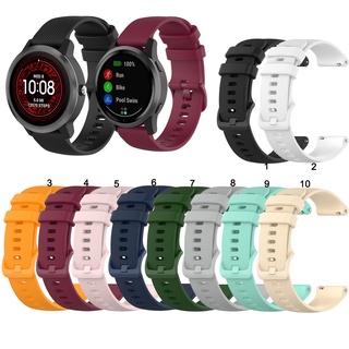 สายนาฬิกาข้อมือแบบซิลิโคน สำหรับ Garmin vivomove 3s vivoactive 4s ขนาด 18 มม.