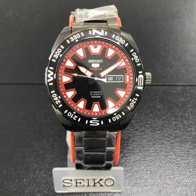 นาฬิกาข้อมือผู้ชาย SEIKO 5 Sports Automatic รุ่น SRP749K1 (หน้าดำแดง)