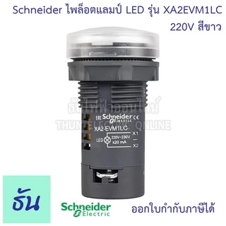 Schneider ไพล็อต แลมป์ 22MM LED 220V รุ่น XA2 ตัวเลือก สีน้ำเงิน, สีส้ม, สีแดง, สีเขียว, สีขาว, ไฟหน้าตู้ Lamp