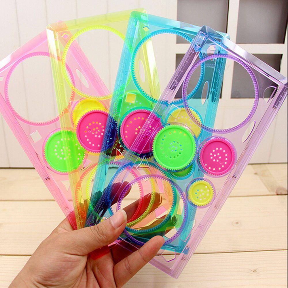 LY HOT Spirograph Ruler Toy Spiral Tool Geometric Students Drafting ...