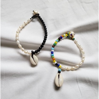 Shell × Pearl bracelet สร้อยข้อมือมุกแท้ สร้อยข้อมือเปลือกหอย