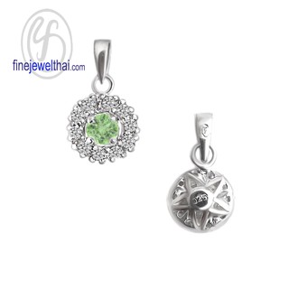 Finejewelthai-จี้เพอริดอท-เพอริดอท-จี้พลอย-พลอยประจำเดือนเกิด-Peridot-Silver-Pendant-Birthstone-P1083pd00e (ราคาต่อชิ้น)