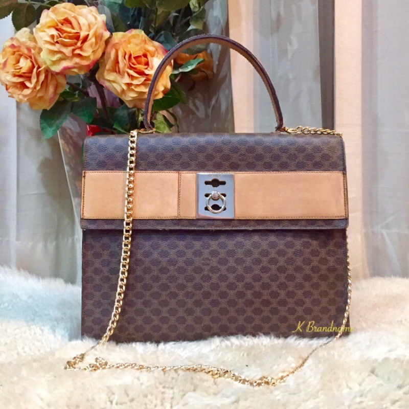 Celine Vintage Macadam Handbag Tote Bag Authentic 💯%
