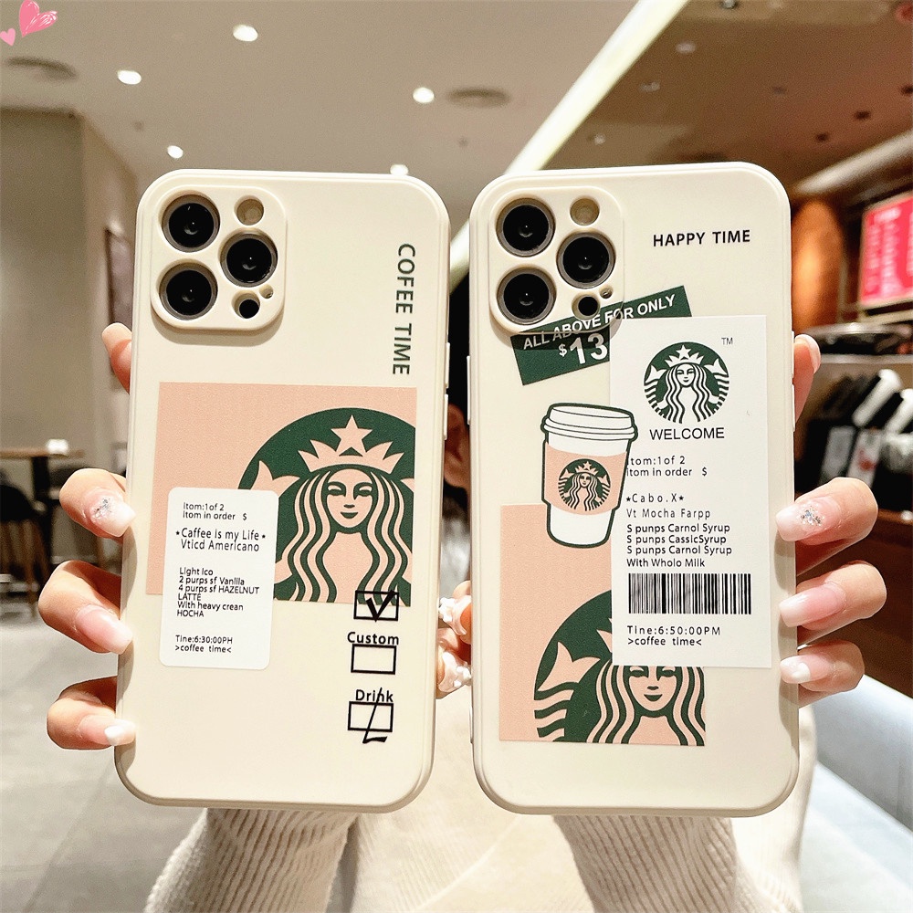ins Coffee Label Casing Oppo Reno 10X Zoom 2 Z 2Z 2F 4 Pro 4SE A37 A39 A57 A59 F1S A71 A73 A79 A75S F5 A83 A1 Fashion Pattern Silicone Soft Phone Case Anti-fall Protective Cover