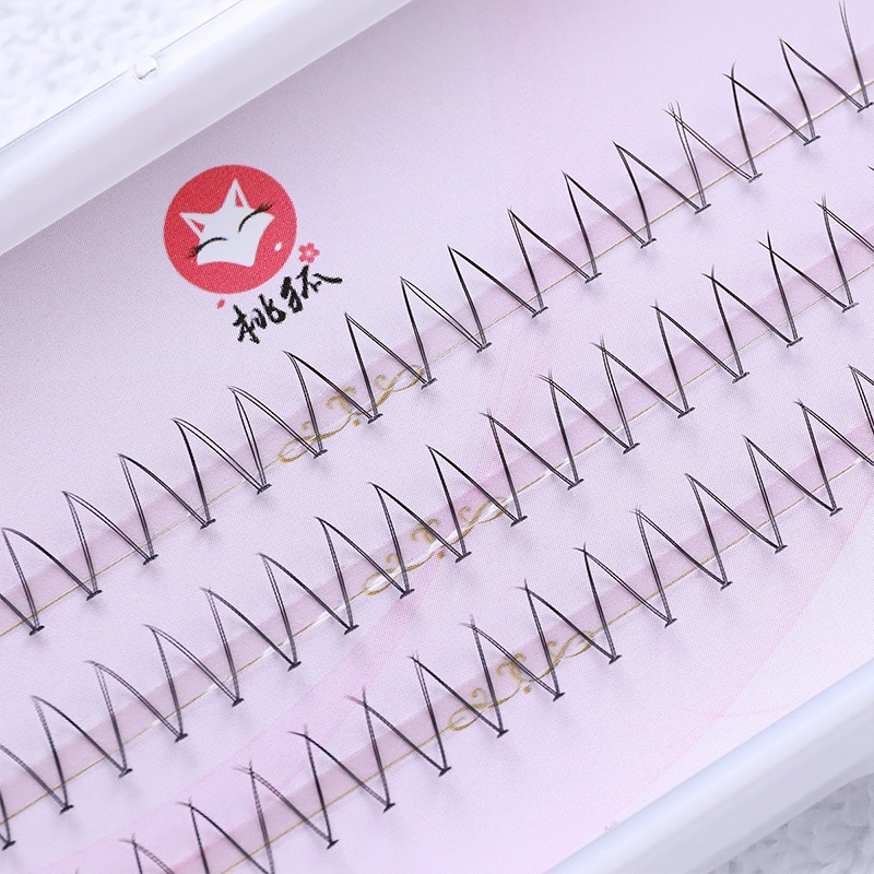 ขนตาปลอม รูปตัว V แบบไขว้กัน คลัสเตอร์เดี่ยว สไตล์ญี่ปุ่น ธรรมชาติ - รูปที่ 2