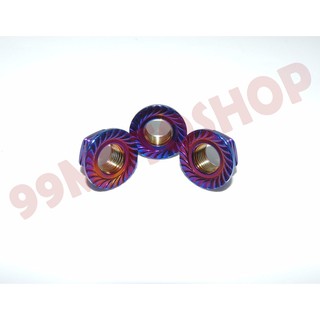 น๊อตตัวเมียสีไทเท จี้ลาย เกลียวเบอร์8 เกลียวเบอร์10 เกลียวเบอร์12