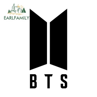 Earlfamily สติกเกอร์ไวนิล ลายโลโก้ BTS กันน้ํา กันรอยขีดข่วน ขนาด 13 ซม. x 6.1 ซม. DIY สําหรับติดตกแต่งรถยนต์