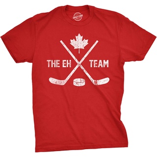 เสื้อยืด พิมพ์ลายกราฟฟิค The Eh Team Canadian Hockey Sticks สไตล์แคนาดา สุดเท่ เหมาะกับของขวัญ สําหรับผู้ชาย