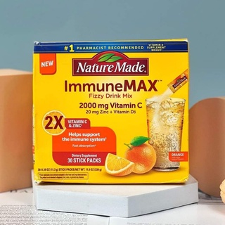 Nature Made Immune MAX 2000 mg Vitamin C Effervescence Powder Orange วิตามินซีแบบผงสำหรับชงรสส้ม