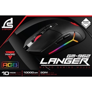 SIGNO E-Sport LANGER Macro Gaming Mouse รุ่น GM-962 BLACK เมาส์เกมมิ่ง เมาส์เล่นเกมส์