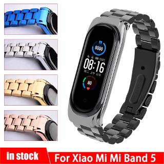 สายสแตนเลส Mi วง 5 สายสำหรับ Xiaomi Mi วง 5 โลหะวง MiBand 5 NFC สายรัดข้อมือสร้อยข้อมืออุปกรณ์เสริม