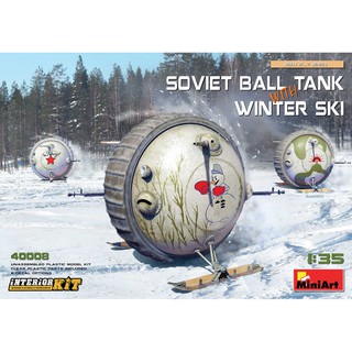 โมเดลรถถัง MiniArt 1/35 MI40008 Soviet Ball Tank With Winter Ski Interior Kit