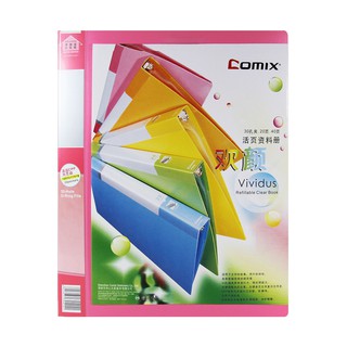 แฟ้มโชว์เอกสาร COMIX VF440A  A4  40 ซอง  สีชมพู (PC)