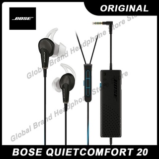 ของแท้ Bose QuietComfort 20 QC20 ชุดหูฟังอินเอียร์ ตัดเสียงรบกวน เบสหนัก พร้อมไมโครโฟน สําหรับ Android iPhone