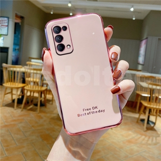 เคส OPPO Reno 5 /  Reno 5 Pro การป้องกันเลนส์รูปแบบใหม่ 6D ชุบซิลิโคนเคสโทรศัพท์แบบนิ่ม